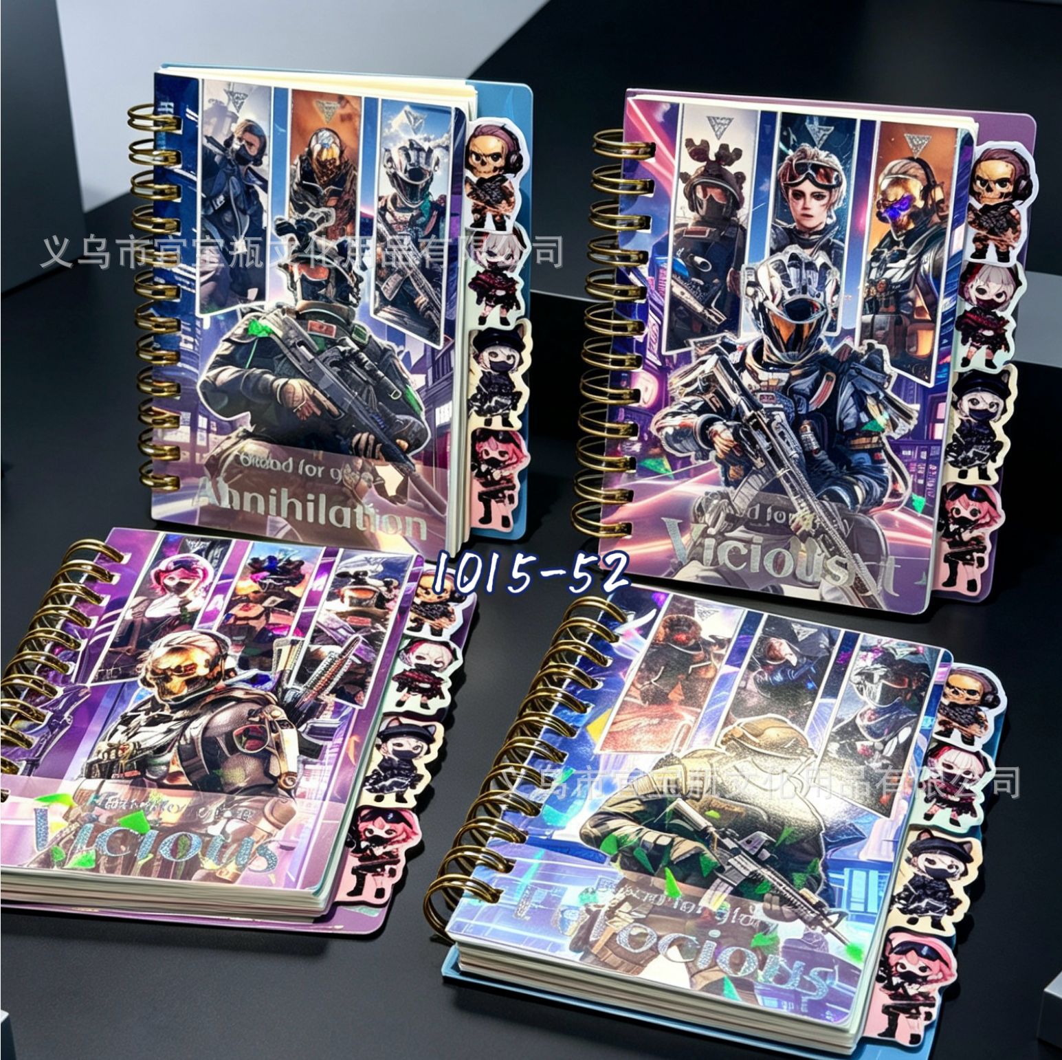 Cuaderno Espiral 100K con Estampado Dorado de Papel Portátil para Estudiantes