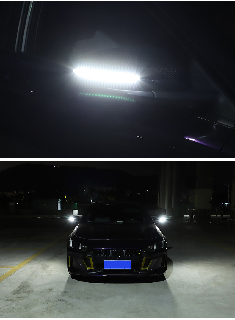 Car rearview mirror running water light turn streamer light upgrade start scanning day running light LED rearview modification light strip