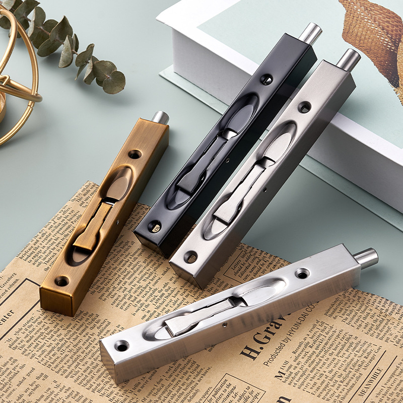 Stainless Steel Invisible Box-Type Floor-to-Ceiling Concealed Latch, Double-Leaf Mother-and-Child Door, Fireproof Door, Anti-Theft Door, Wooden Door, Concealed Door Bolt