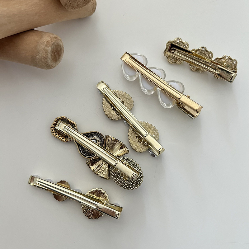 Fermaglio capelli cuore perla stile coreano strass accessorio_voghion.com