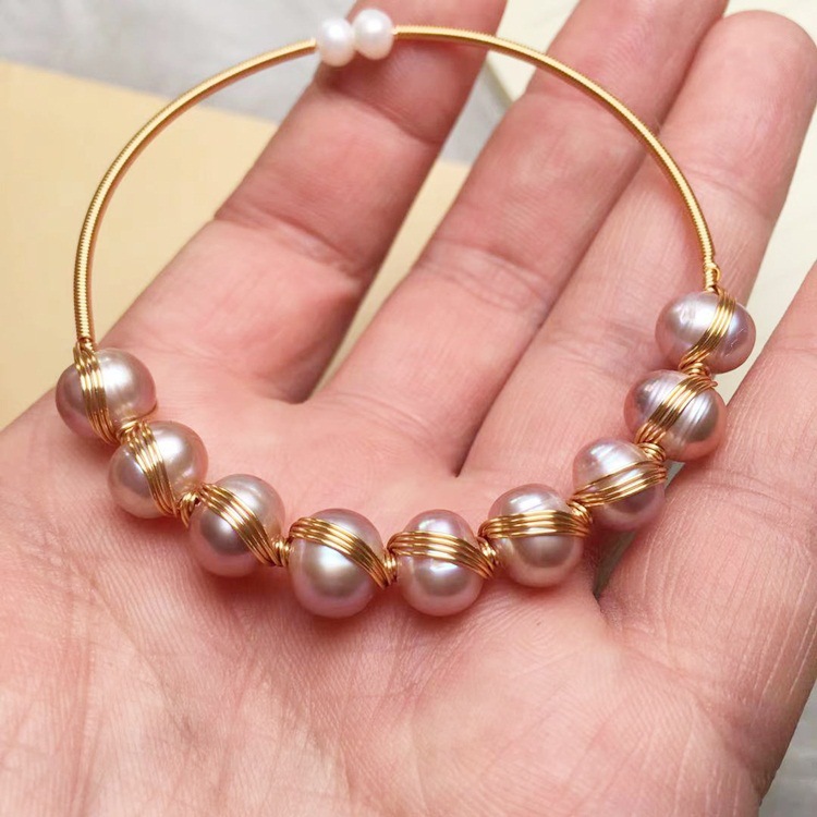 Bangle Classification Fashion Round Freshwater Pearl Bangle 1 Piece