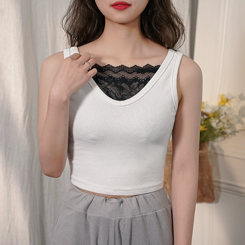 Lace Tube Top, thin lace protective underlayer, one size (white/black)