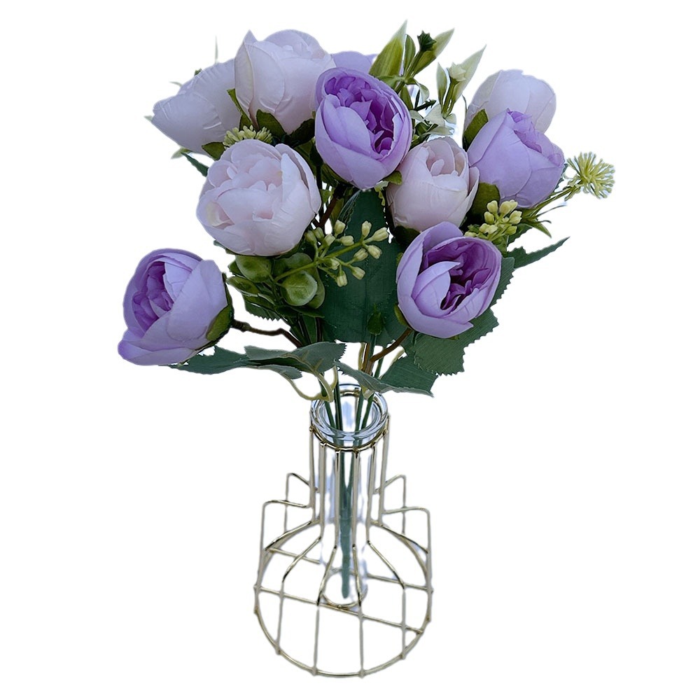 Žaliojo augalo modeliavimas 10 bijūnų pumpurų judėjimas Vestuvių dekoravimas Imitacija Gėlių inžinerija Gėlių menas Dirbtinė gėlė Dekoratyvinė gėlė_voghion.com