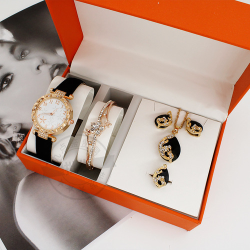 New watches, women's watches, high-end bracelets, necklaces, rings, earrings sets with boxes, wholesale watches set