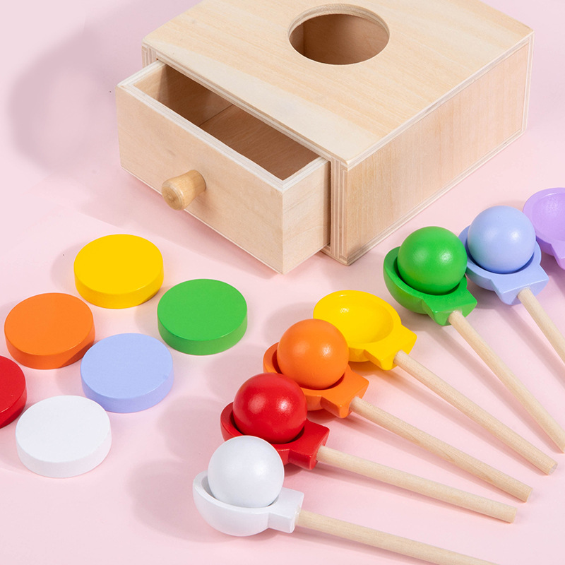 Educación temprana para niños 7 colores Moneda cajón cajón de color emparejado Juguetes de infantes al por mayor