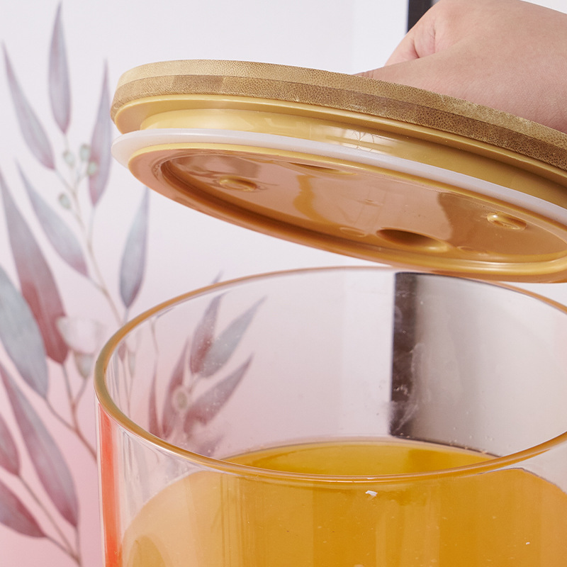 Commercial Self-Service Beverage Barrel Juice Barrel with Spigot Household Wine Bottle Glass Wine Bottle Barrel Internet Famous Coke Barrel Container