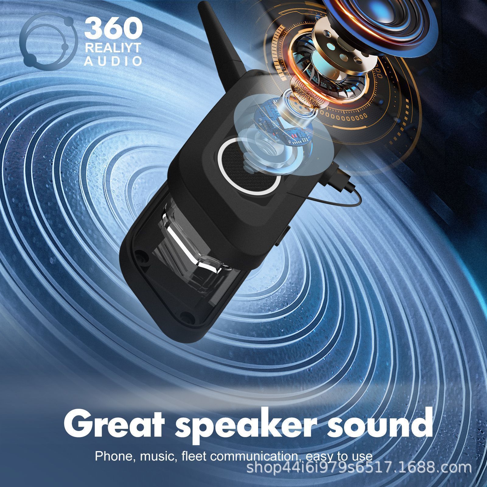 Cross-Border Exclusive Supply of Popular Motorcycle Helmet Bluetooth Headsets V6Pro/V6Plus with Real-Time Networking and Noise Reduction