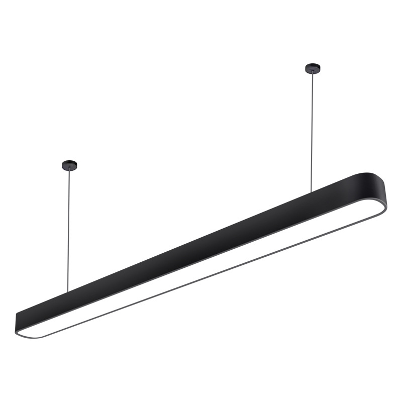 Lanterna de oficina centro comercial gimnasio Fangtong lámpara de oficina sala de aula de café redondeada led lámpara dorada larga image 5