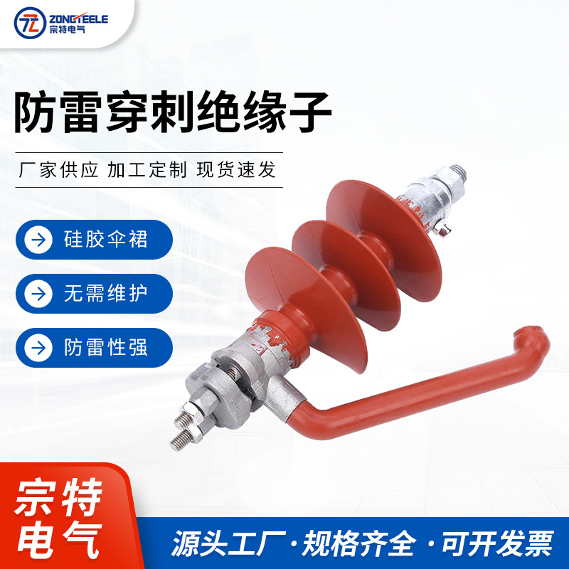 宗特电气 复合防雷支柱穿刺绝缘子FEG-12/5带穿刺 厂家供应