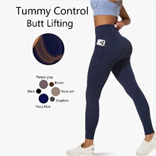 W 77535 High Waist Solid Color Yoga Pants ������ɫ�٤��