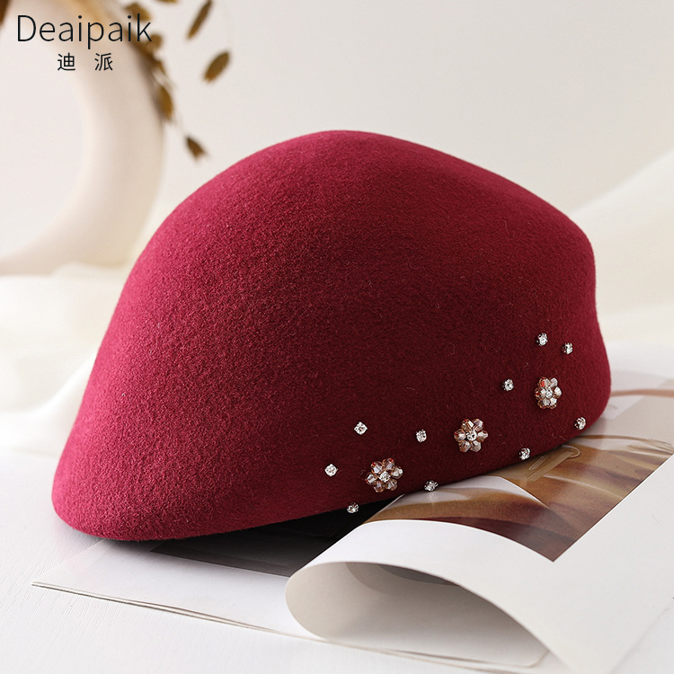 Uldbaret til kvinder vintage efterår vinter kunstnerhue_voghion.com