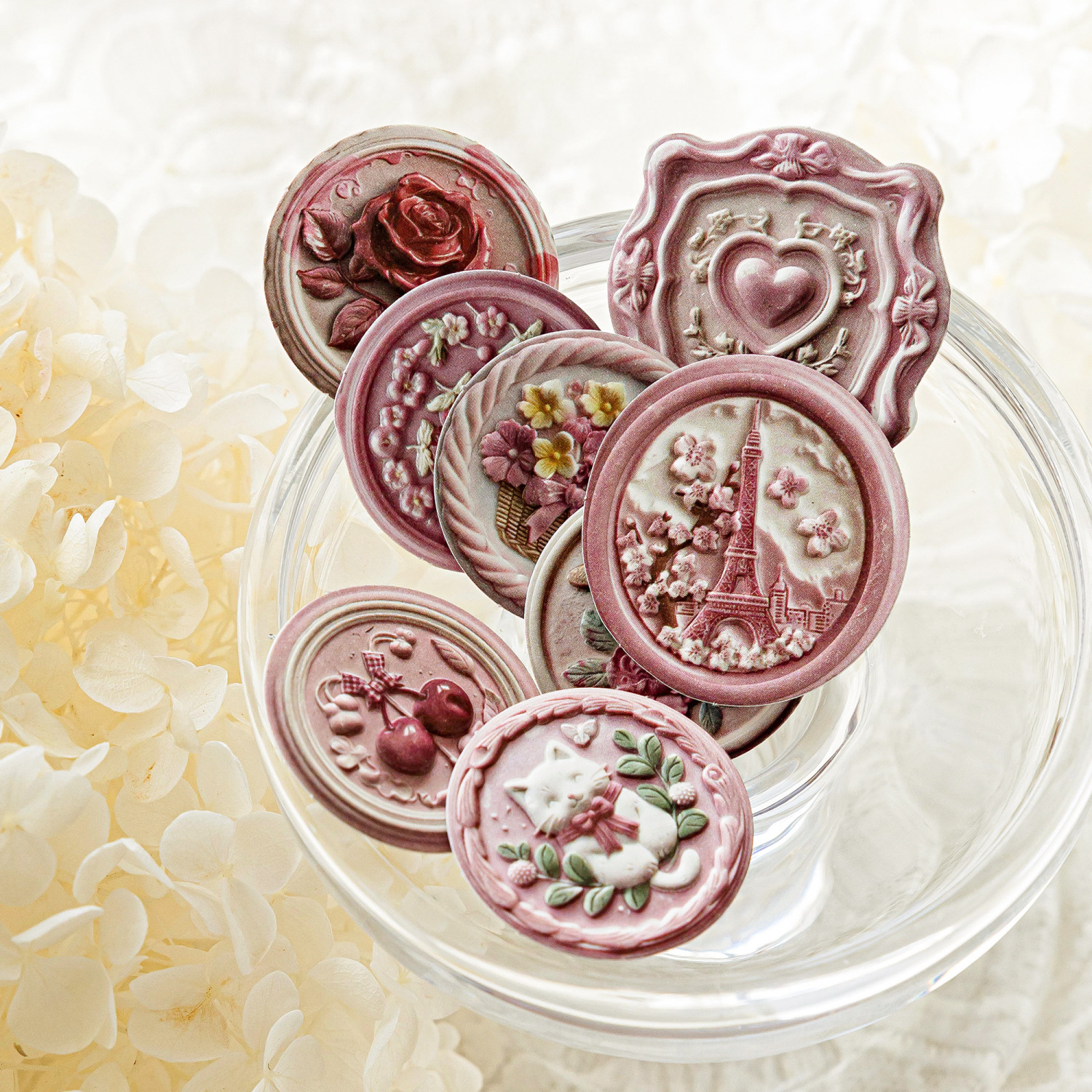 Mo Mo Sheng impresión de madera en relieve bolsa de pegatinas en relieve caja de correo de tiempo pintura sobre sello de contabilidad bolsa de pegatinas