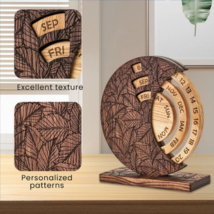 Wooden Perpetual Desk Calendarľ���f��̨�v�Ҿ��b[��