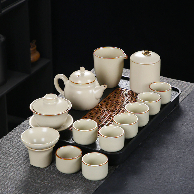 여요 부자 냄비 + 덮은 그릇 - 8 컵 + 차 캔 + 흐르는 창 트레이