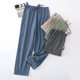 Pajama Pants Men's Thin Washed Cotton Non-Print Pants Simple Casual Spring and Summer Comfortable Home Pants Large Size Loose Outer Wear