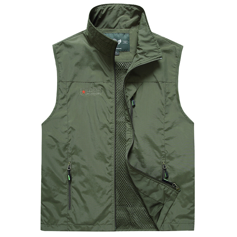 A minimum order vest men's new outdoor leisure sports photography plus size vest summer multi-pocket tooling waistcoat