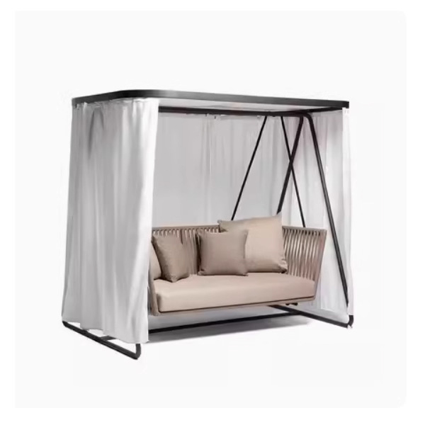 Silla columbrante al aire libre impermeable y protegida contra el sol patio sombra nórdica al aire libre balcón interior silla mecedora muebles residenciales
