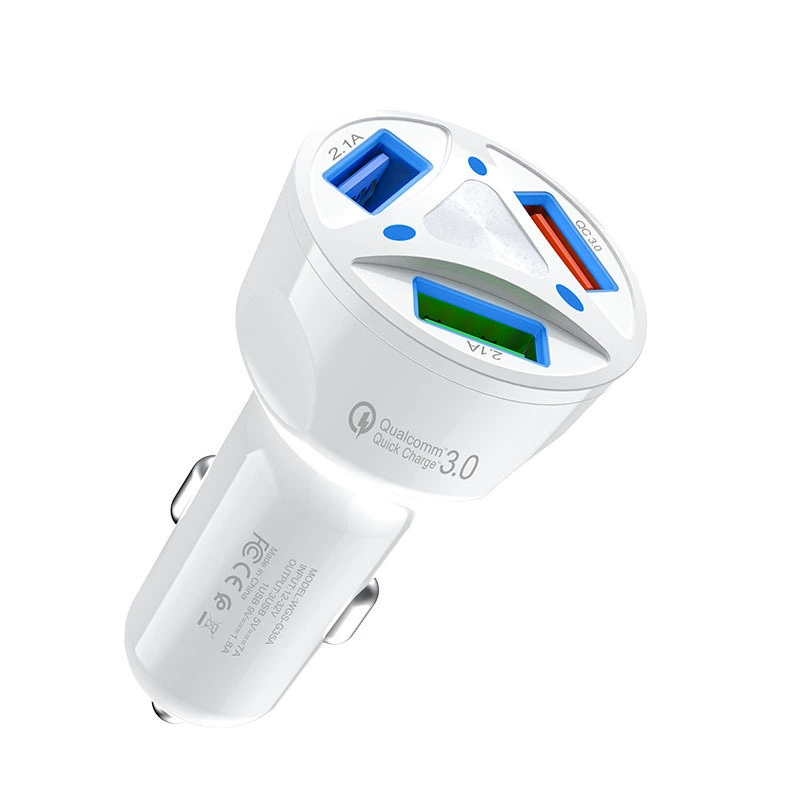 Car USB Charger 3.1A with Digital Display (4U) — Dual USB Fast Charge, PD/QC Options