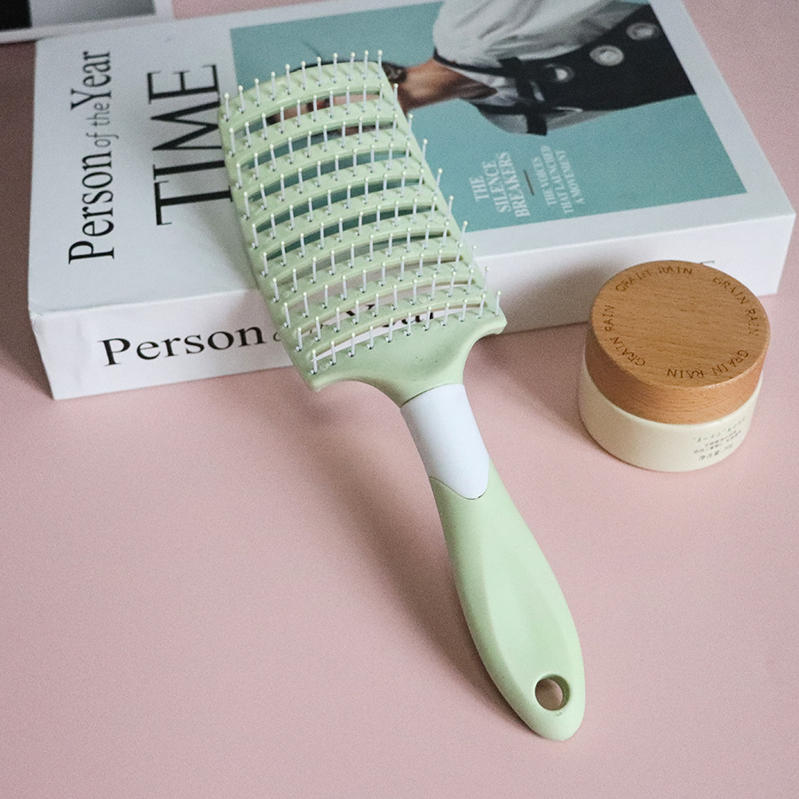 Peine en forma de espalda hueco para el hogar Peine para el cabello de niña de alto valor Peine de masaje esponjoso Costillas de cerdo Peine de curva grande