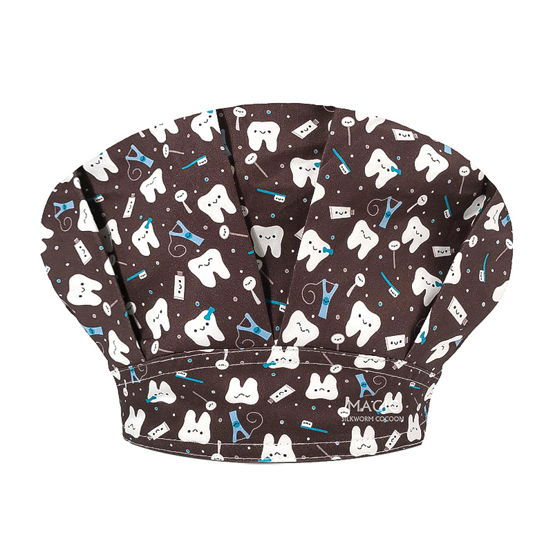 Un gran número de en stock de gama alta de algodón impreso tapa de cirugía oral dental hembra doctor enfermera Pelo Largo cerrado dedo del pie gorra mullida