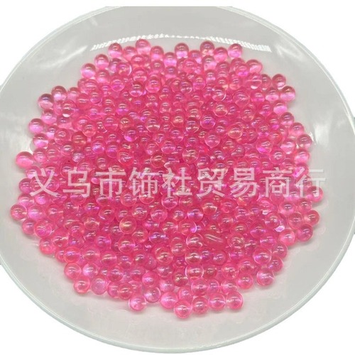 New 6mm large bubble beads non-porous colorful bubble beads transparent glass beads manicure mobile phone case jewelry accessories