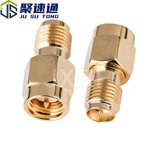 射频同轴连接器SMA公转反极性SMA母内针镀金SMA转接头天线转换头