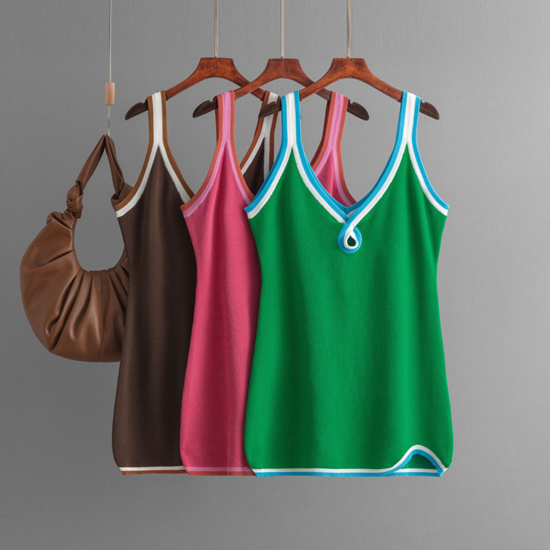 Women's Knit Tops V Neck Slim Fit Sexy Summer Pullover For Women_voghion.com