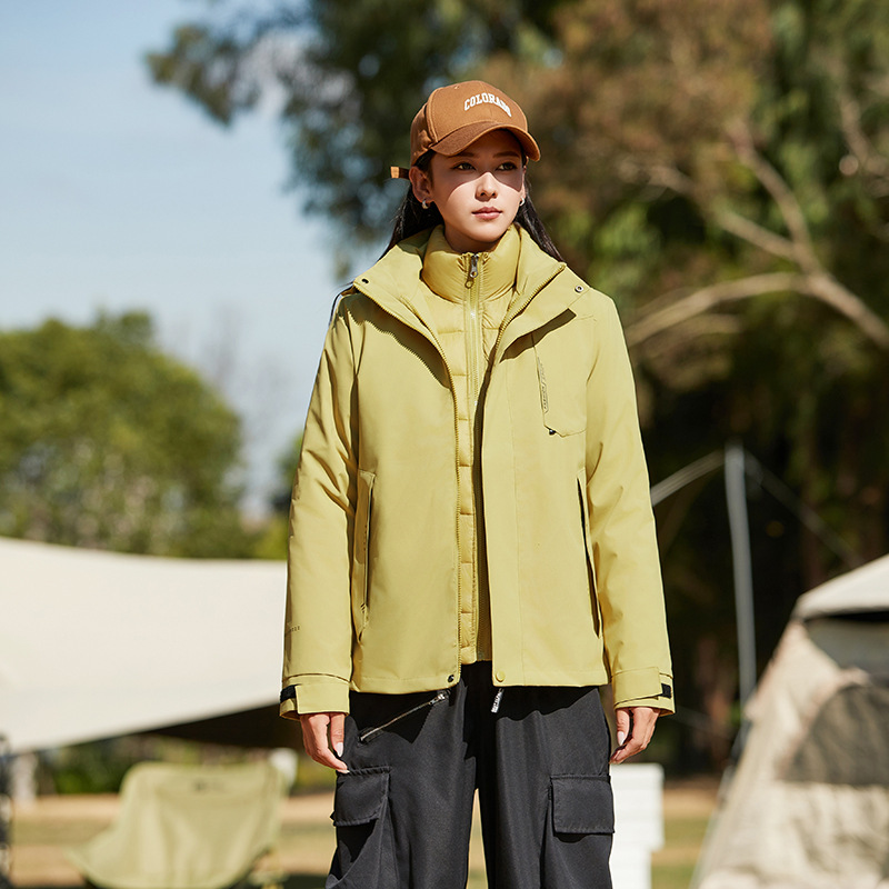 Jacket for men and women with down