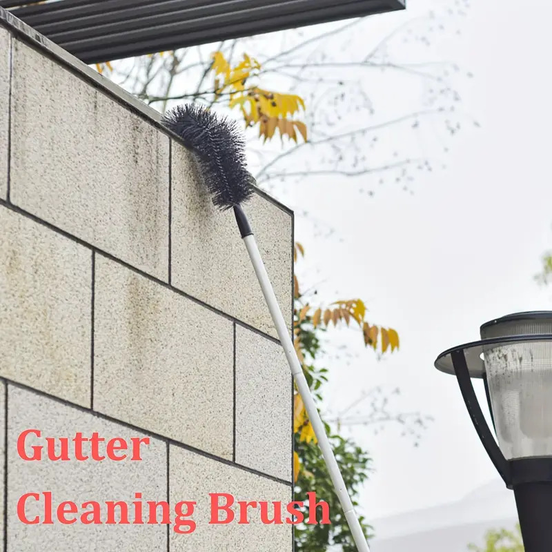 Cross-Border Popular Eaves Leaf Cleaning Brush, Gutter Cleaning Brush, Gutter Cleaning Stain Brush, Wall Eaves Cleaning Brush