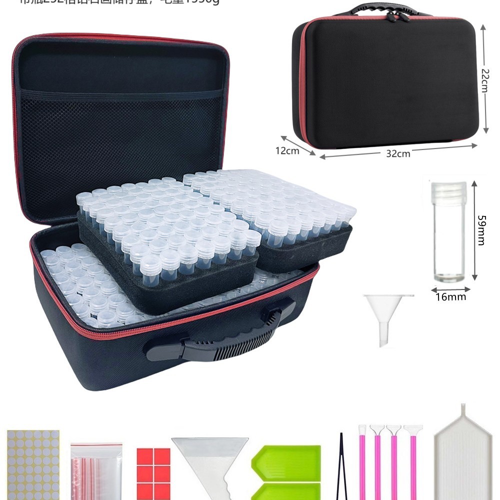 Conjunto de herramientas de pintura de diamante bolsa de almacenamiento Caja de Herramientas 30/60 botella de rejilla multifuncional portátil pintura herramienta traje