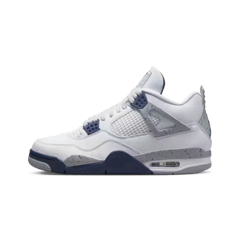 Путяньские кроссовки AJ4 Black Cat Big Paris Bai Zijie Electric Midnight Blue and White Cat Мужские баскетбольные кроссовки прямые продажи с завода