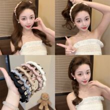 韩系轻奢高级感发箍女夏天甜妹高颅顶头箍发饰超好看波浪发卡头饰