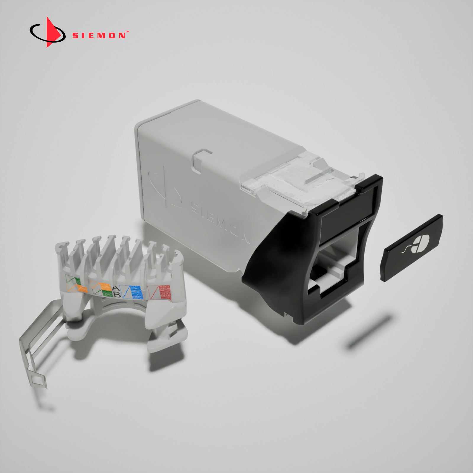 西蒙6类模块 Siemon六类非屏蔽模块千兆网络插座模块单口双口面板