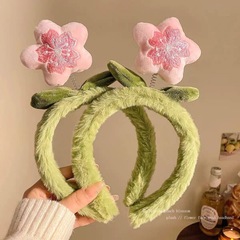 クロスボーダー海綿雲カチューシャハイトップ高級感タオル布麻花レディース洗面手首バンドヘッドバンド