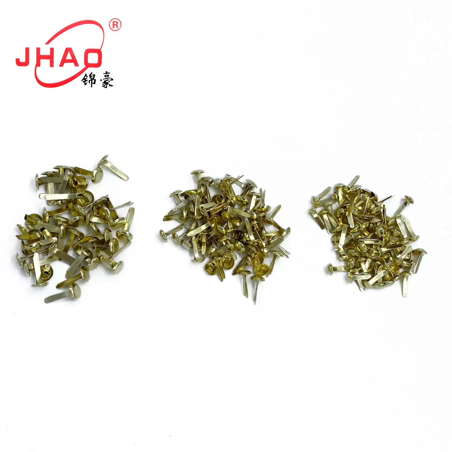 圆形金色两脚钉装订钉儿童文具用品多种规格冒钉批发