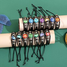 出口外贸手工编制原神夜光手链神之眼元素之力男女潮流个性饰品