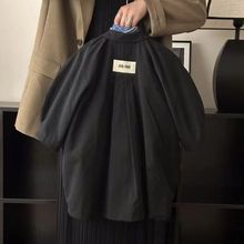 韩国童装2024春季女童宽松中长款外套男宝宝时尚百搭单排扣风衣潮