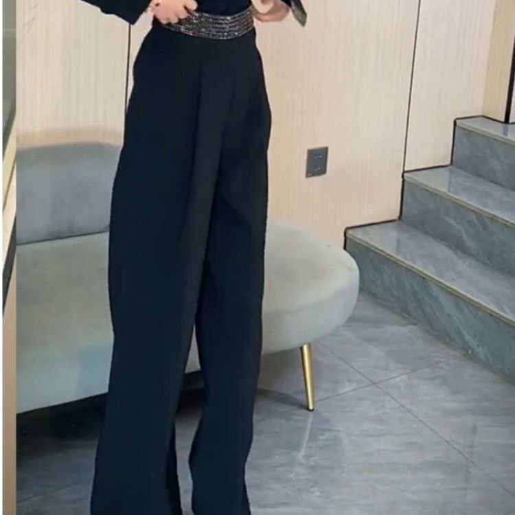 设计时尚套装西服感裤子重工法式两件套秋季烫钻显瘦网红新款|undefined