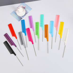 Cross-border products Amazon explosions high temperature pick hair comb steel needle pointed tail comb studio commonly used Styling Comb