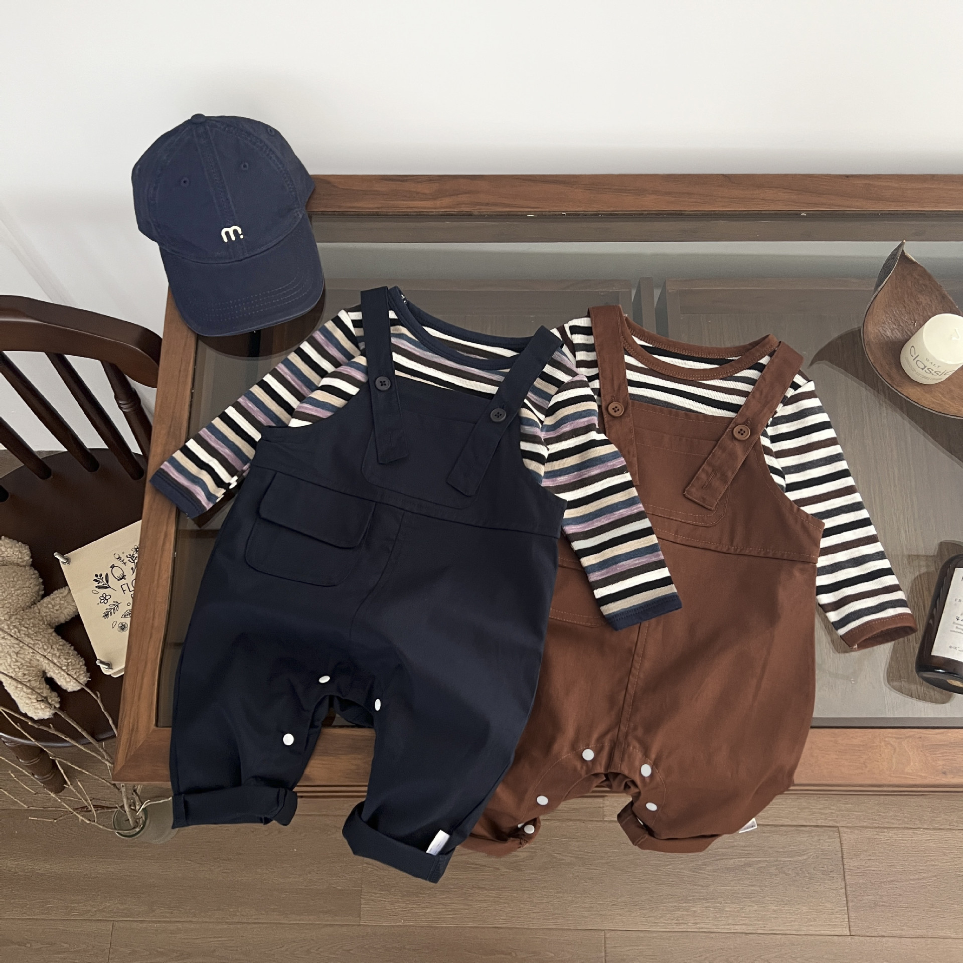 Brand autumn children's solid color overall