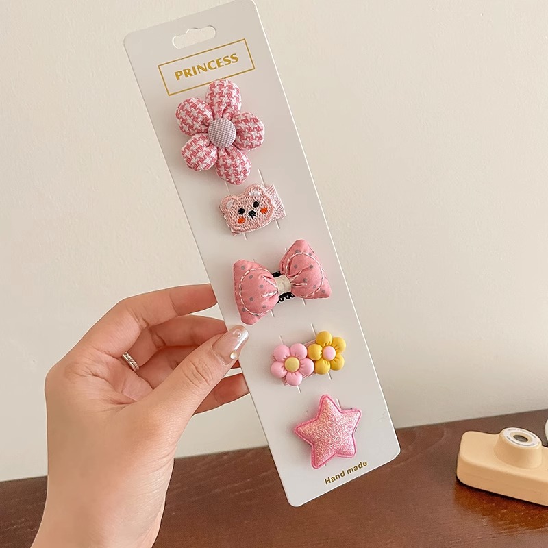 Horquilla de seguridad infantil para niños lindo súper lindo no duele el pelo del bebé clip de sudor niña bebé horquilla de tela completa