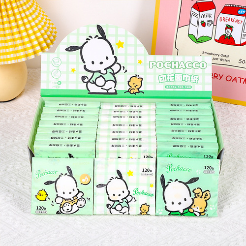 Sanrio handkerchief paper original wood pulp portable wettable super tough paper towel small pack facial tissue napkin tissue paper wholesale