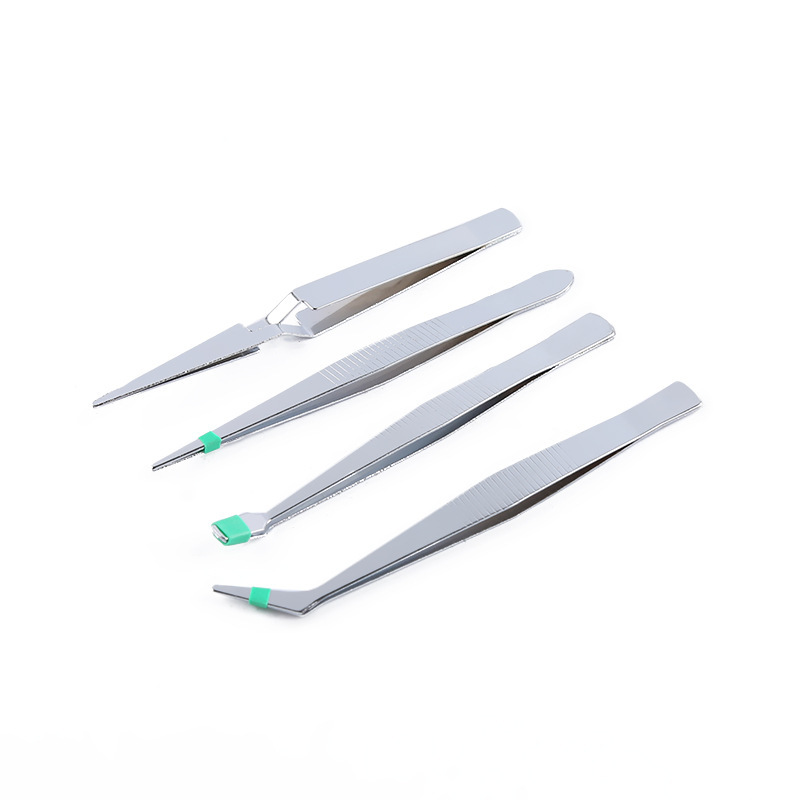 高精密不锈钢镊子组合套装4件套