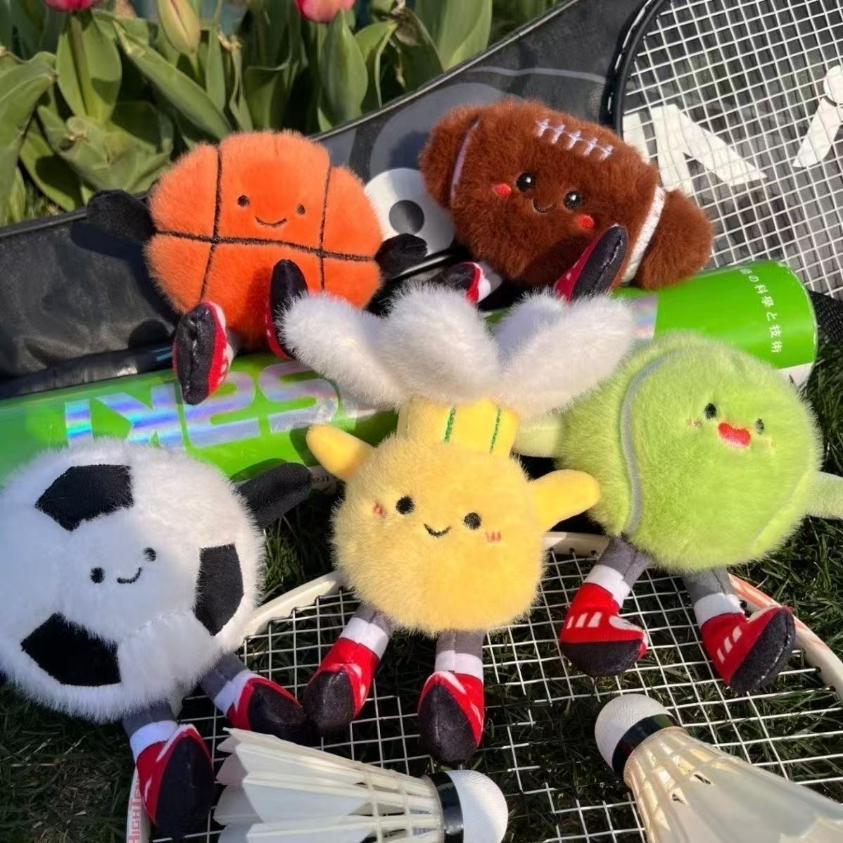 Cartoon football basketball plush toy