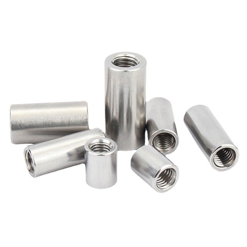 304 stainless steel elongated round nut connection screw rod welding cylindrical nut elongated round nut