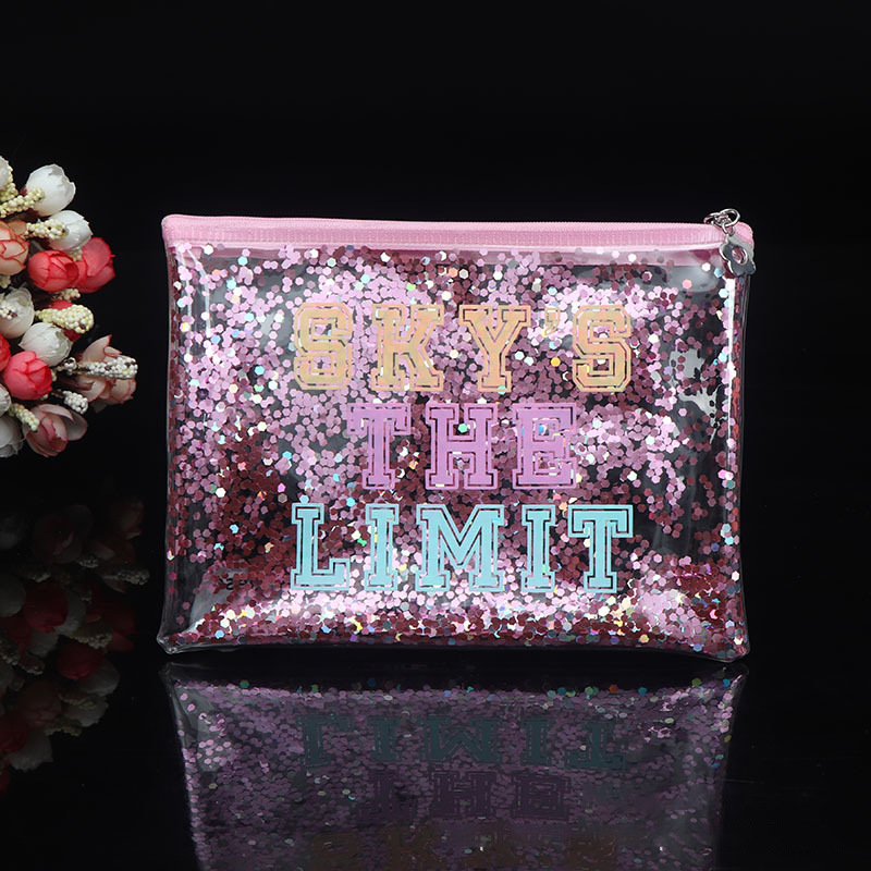 厂家批发PVC炫彩磨砂拉链袋自封塑料袋服装文具袋可印LOGO