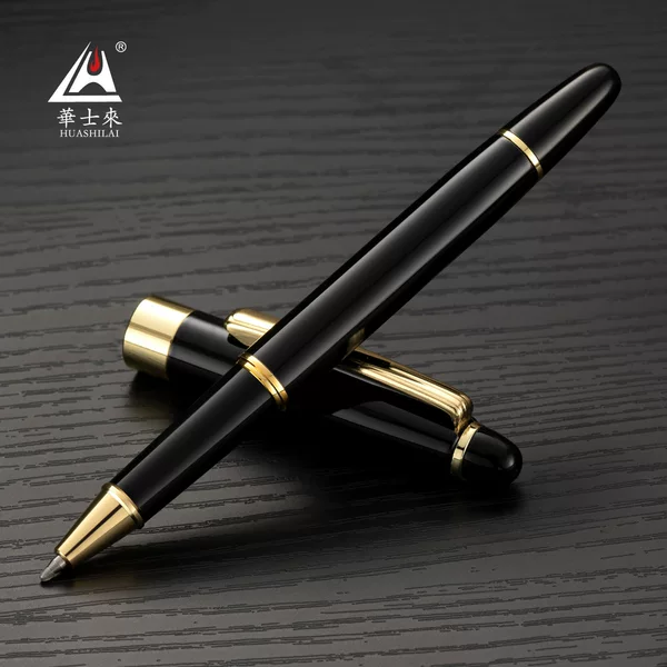 Factory wholesale metal black signature pen business advertising gifts sign multi-color ball pen printed logo