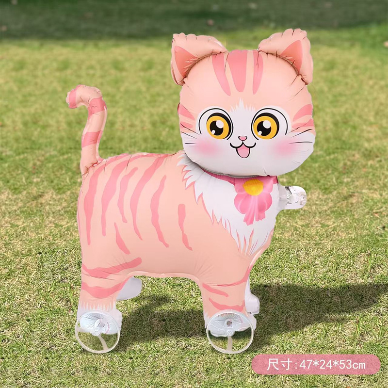 漫画インターネット有名人動物歩くホイール付きバルーン卸売子供の誕生日パーティーの装飾小道具屋外おもちゃ|undefined