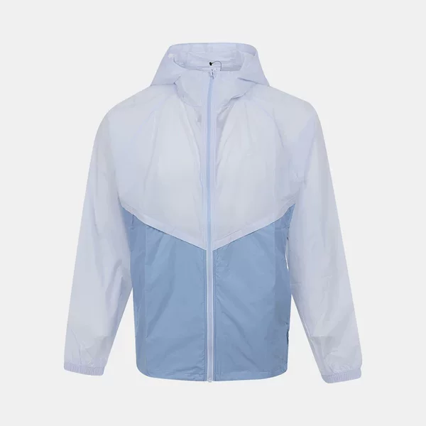 Lightweight, Breathable, Sun-Protective Clothing, Solid Color Hooded Top with Logo Hook Embroidery, Men's Outdoor Travel Skin Jacket Upf50