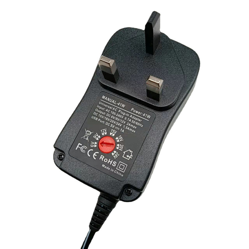 British 41W power adapter 100-240V AC to DC charger suitable for 5v1a power adapter 6 heads British 41W power adapter 100-240V AC to DC charger suitable for 5v1a power adapter 6 heads